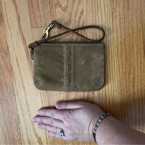 Coach Brown Wristlet Clutch